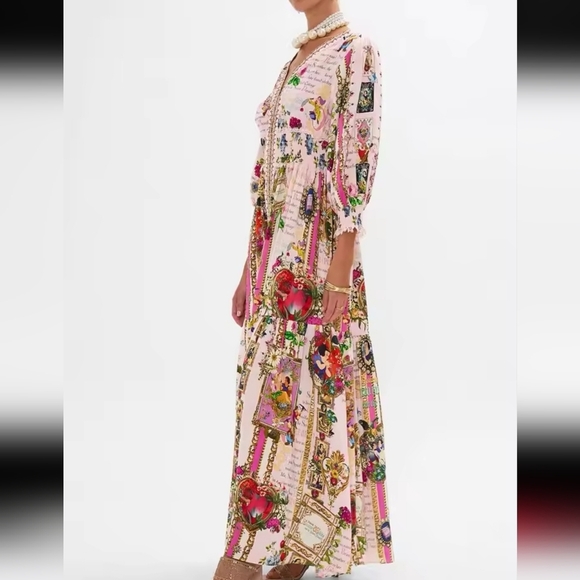 Vibrant Patterned Maxi Dress - Picture 11 of 16